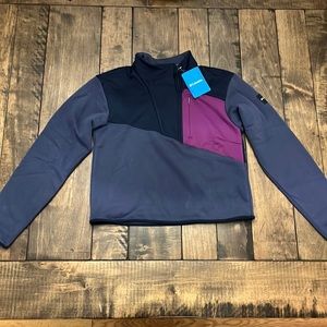 Small Navy Blue and Purple Columbia Lodge Hybrid Pullover
